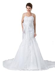 Sweetheart Mermaid Applique  Spaghetti Strap Organza/Satin  Dress With a Bow(s) and a Sash 