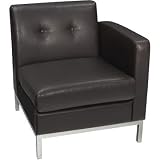 Review Avenue Six  / Avenue Six 211029 Wallstreet Single Armed Chair LAF - Espresso Faux Leather