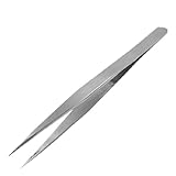 uxcell ピンセット ST-12タイプ 金属材質 0-1.5cmクリップ範囲