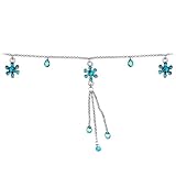 Zircon Blue Precious Gem Flower Belly Chain