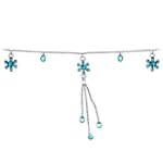 Zircon Blue Precious Gem Flower Belly Chain