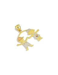 14k White Yellow Rose Gold Boy Girl Childrens Pendant