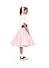 Hip Hop 50s Shop 3 Piece Child Poodle Skirt Outfit (Child 12 Light Pink)