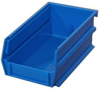 Triton Products 3-210B LocBin Stacking, Hanging, Interlocking Polypropylene Bins 5-3/8-Inch L by 4-1/8-Inch W by 3-Inch H Blue 24 CT