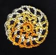 Yellow Multi Hair Net Crocheted Hair Bun Cover- MINI