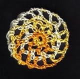 Yellow Multi Hair Net Crocheted Hair Bun Cover- MINI