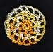 Yellow Multi Hair Net Crocheted Hair Bun Cover- MINI