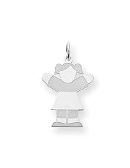 925 Sterling Silver Kids Girls Love Solid Charm Pendant