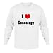 I Love/Heart Genealogy Adult Long Sleeve T-Shirt Various Colors