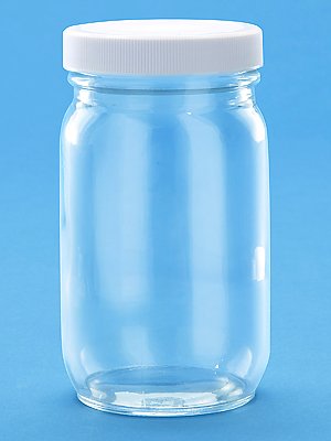 8 oz. Wide-Mouth Glass Jars with Plastic Lid - 1 7/8