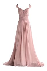 Cap Sleeves Backless Lace Sweetheart Chiffon Evening Dress/Bridesmaid Dress/Prom Dress 