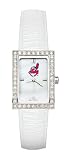 MLB Cleveland Indians Ladies Allure Watch White Leather Strap