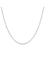 White Gold 18in Ropa Chain