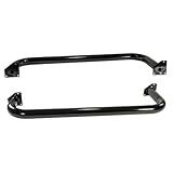 1997-2006 Jeep Wrangler Black 3 Round Steel Painted Tube Steps by Rugged Ridge