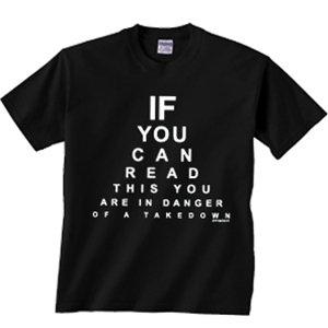 Wrestling Eye Chart T-shirt