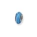 Blue Striped, Hand-blown Glass Charm for 3mm title=