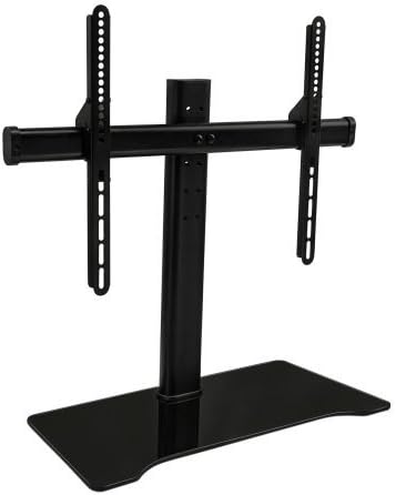 Mount-It! Universal Tabletop TV Stand Mount Glass Shelf, TV Bracket Fits 32Ã¢ -55Ã¢ TVs, Height Adjustable, VESA 600x400, Black (MI-843)