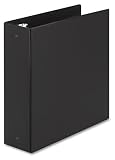 Avery 03602 Economy Round Ring Reference Binder, 3in Capacity, Black, Carton of 12