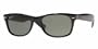 Ray Ban Sunglasses RB 2132 New Wayfarer 901/58 Black/Crystal Green Polarized, 55mm