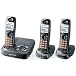 Panasonic DECT 6.0 Digital Expandable 3-Handset Cordless Phone with Talking Caller ID, Talking Alarm Clock and Answering System (Model# KX-TG9333T)