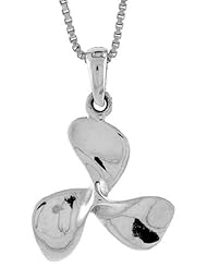 Sterling Silver Boat Propeller Pendant, 3/4 inch