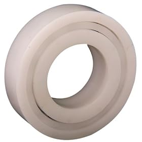 3/8 Nom I.D., 7/8 Nom. O.D., 9/32 Wide, R6A Bearing Designation, Plastic Ball Bearings (1 Each)