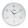 Dakota Designs 2CHZ9 Clock, Round, 24-Hr, 12 In, Silver