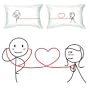BoldLoft "My Heart Beats for You" Couple Pillowcases-ideal Anniversary Gifts, Birthday Gifts, Wedding Gifts, Valentine Gifts, Romantic Gifts for HIM or HER