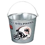 Miami Dolphins Metal 5 Quart Pail
