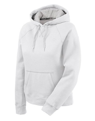 Champion Womens Eco Fleece Hoodie, White, Medium