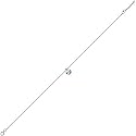 Silver Aurora Borealis Crystal Drop Anklet
