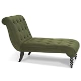 Avenue Six 200013 Curves Tufted Chaise Lounge - Spring Green