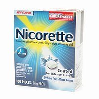 Nicorette Nicotine Polacrilex Gum, White Ice Mint