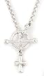 Bob Siemon Sterling Silver Toggle Clasp Cross Pendant Necklace, 18"