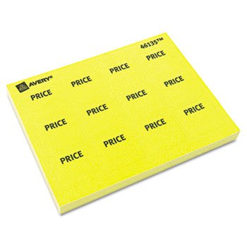 Removable Label Pads, 3/4 x 7/8, Yellow, 480/Pack