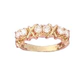 14K X's & O's Anniversary Diamond Band