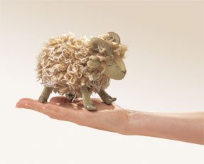Childrens Toyshop  Toys : Folkmanis Mini Ram Finger Puppet