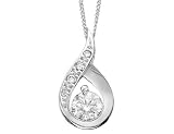 Diamond 1/4 Carat (ctw) Pendant in 14K White Gold with Chain
