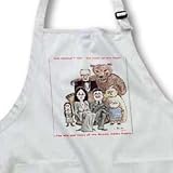 Londons Times Funny Panel Hollywood Cartoons - Grizzly Adams Family - Aprons