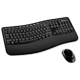 New, Microsoft 5000 Wireless Comfort Curve Desktop Keyboard BlueTrack Ergonomic Design Black Ref CSD-00006
