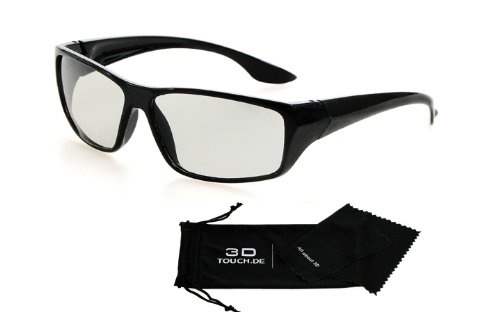 Produkt-Bild: 3D Brille "Sports Design" - Zirkular polarisiert f&uuml;r passiv 3DTV - Kompatibel mit RealD, MasterImage2, LG Cinema, Philips Easy, Toshiba, JVC Xpol