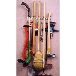 Surlock Tool Organizer-For Garages (Silver/Red) (2"H x 20"W x .5"D)