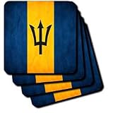 Barbados Flag - Set Of 4 Ceramic Tile Coasters