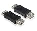 2 X TOPDIGI UF2UF Femme Port USB Pour Femme Noir Port USB/Female USB Port To Female USB Port Black