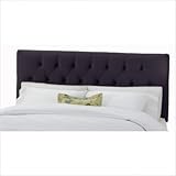 IMAGE OF Tufted Headboard in Velvet Aubergine Size: Queen