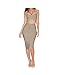 Whoinshop Women's Sleeveless Skirt Set 2 Piece Cocktail Bandage Dress