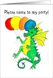 Green Dragon Party Invitation Card
