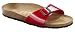 Birkenstock slippers Madrid from Birko-Flor in Tango Red Patent with a narrow insole