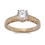 14kt Yellow Gold Antique-Style Setting With 8 Round Diamonds (.14 Ct. T.W.). Size 6