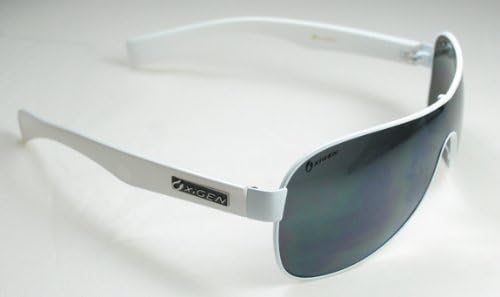 Oxigen Metal Sunglasses - With a Free Case (White Frame Smoke Lens)